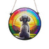 Bedlington Terrier Rainbow Bridge Stained Glass Effect Suncatcher